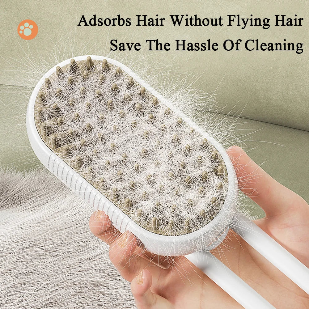 Steam Spray Pet Grooming Brush